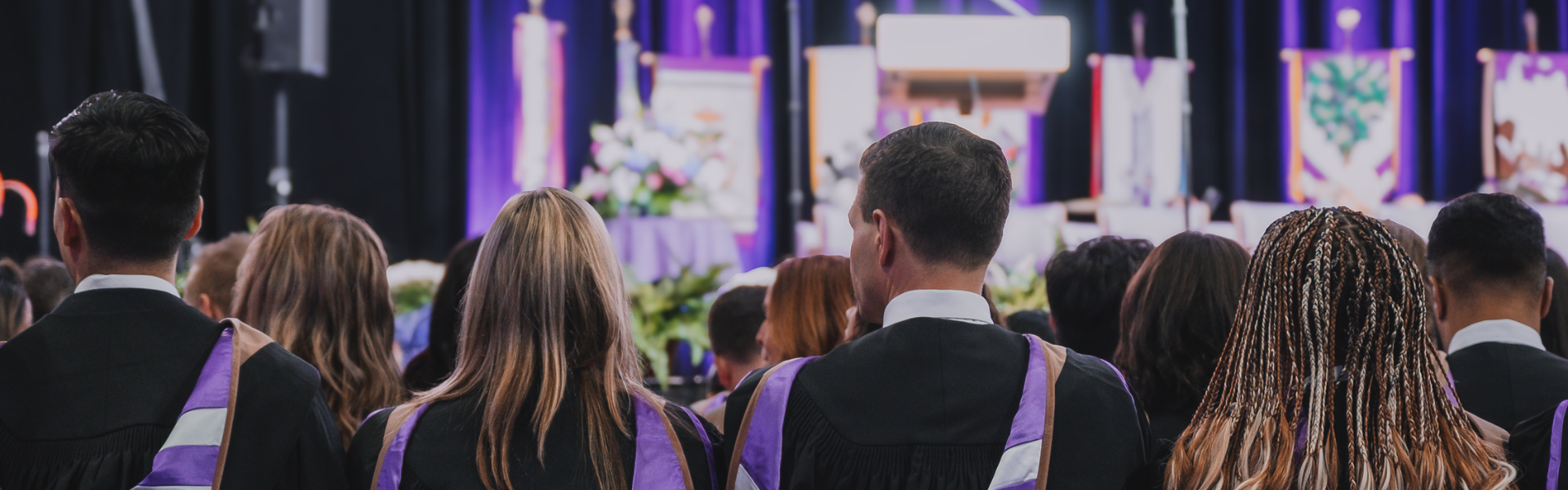 Students seated at a Convocation ceremony