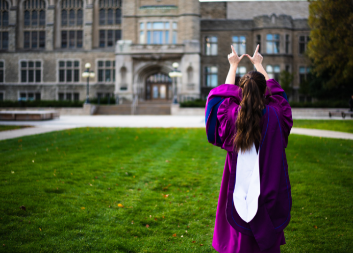 Graduates seated at their convocation ceremony