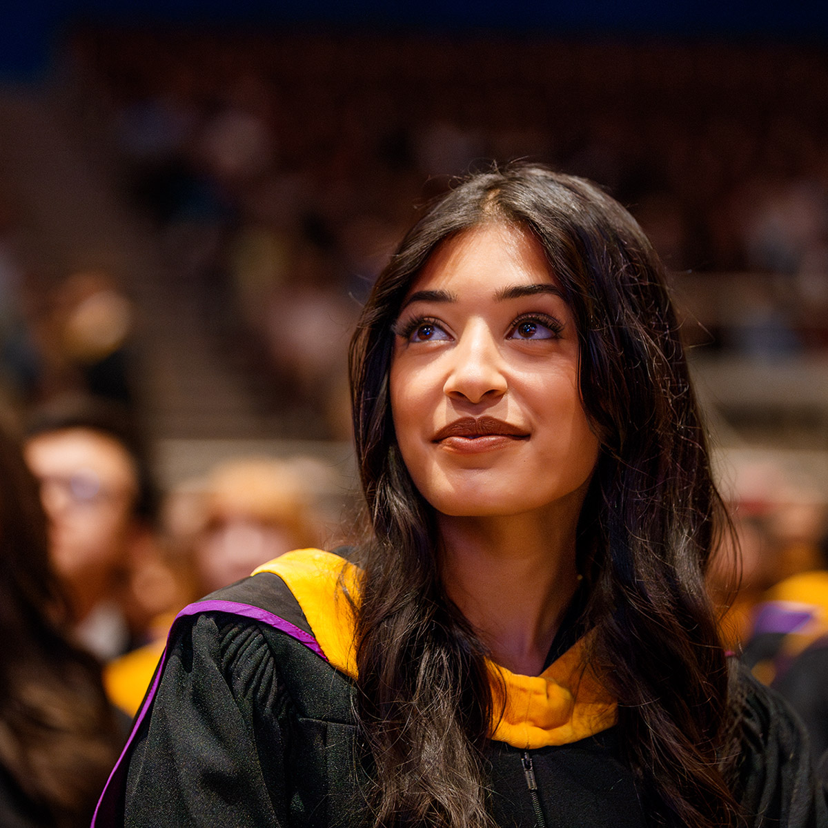close up of student at convocation