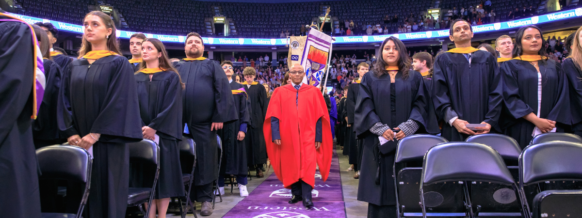 An image of the convocation procession